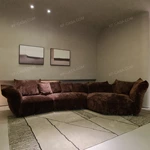Artistic Sculptural Petal Modular Sofa with Adjustable Backrest & Luxury Chenille Upholstery